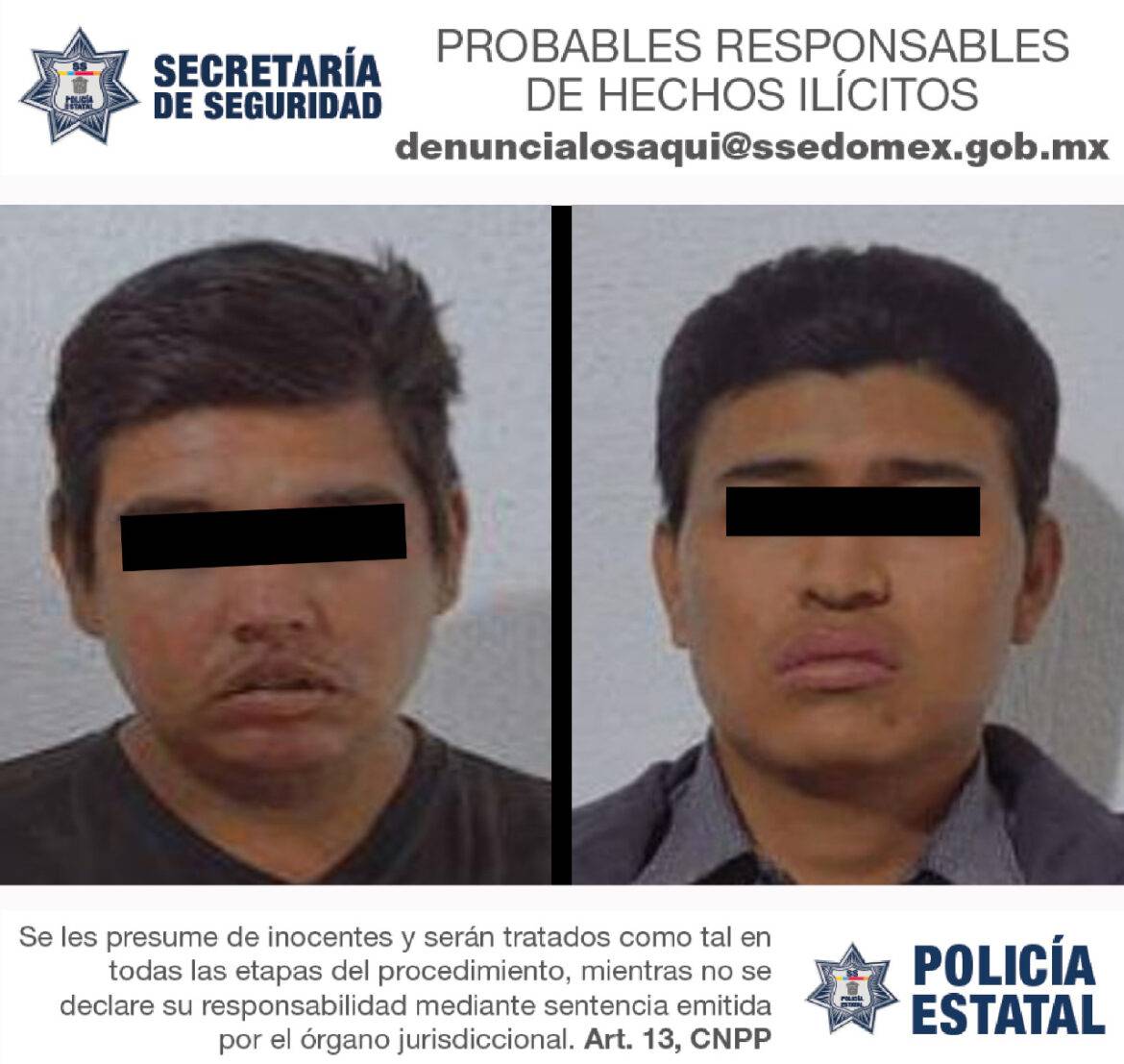 Policías de la Secretaría de Seguridad liberan a cuatro menores de edad que al parecer fueron privados de la libertad y detienen a dos probables responsables