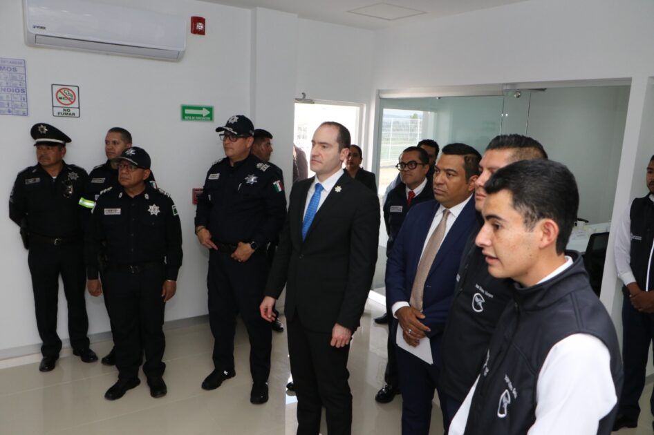 Secretaría de Seguridad y autoridades municipales inauguran centro de mando del municipio de Tepetlaoxtoc