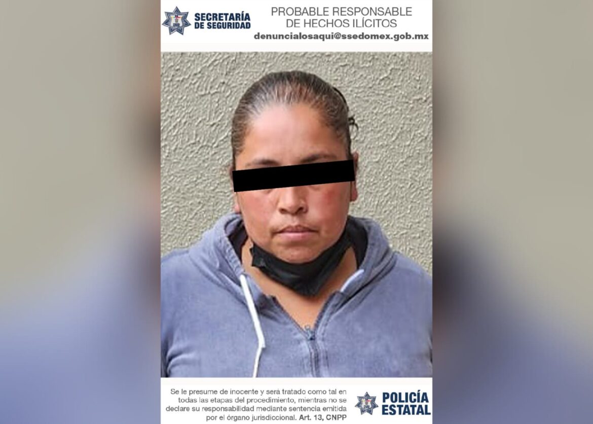 Detienen elementos de la Secretaría de Seguridad del Edomex a una mujer por su posible participación en el delito de robo con violencia