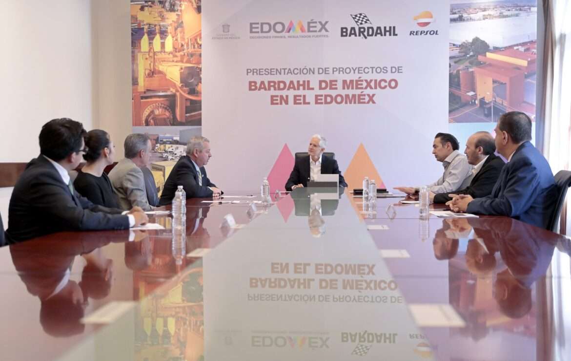 Alfredo Del Mazo presenta proyecto de mejora integral a la planta de BARDAHL en Toluca