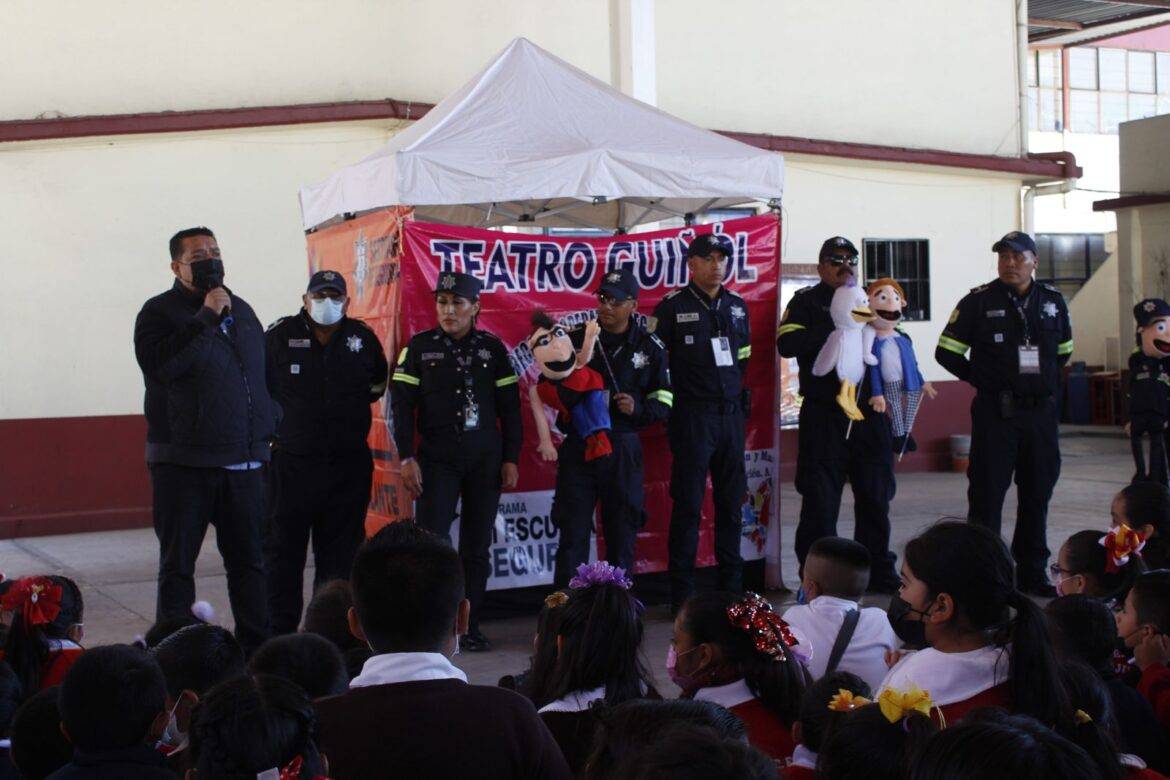 La Secretaría de Seguridad a través de la Policía Estatal fomenta la cultura de la prevención en centros escolares con la iniciativa “Teatro Guiñol”.