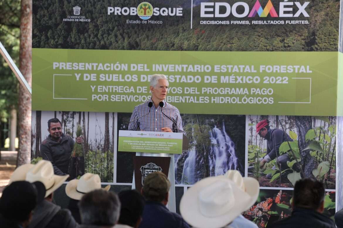 Presentan Inventario Estatal Forestal y de Suelos 2022 que muestra incremento de 15 mil hectáreas forestales en Edomex