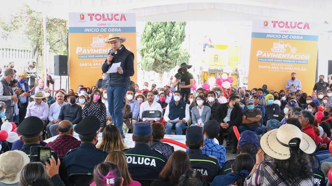 Inician obras de pavimentación en Toluca