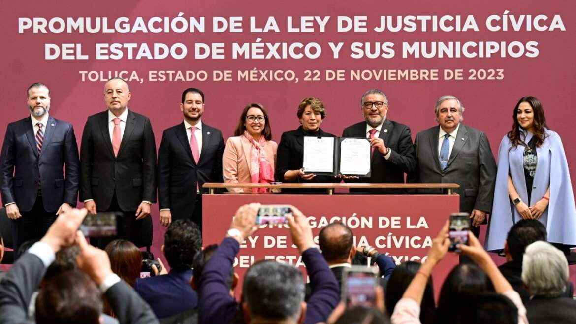 Gobernadora Delfina Gómez Álvarez promulga la Ley de Justicia Cívica del Estado de México y sus Municipios