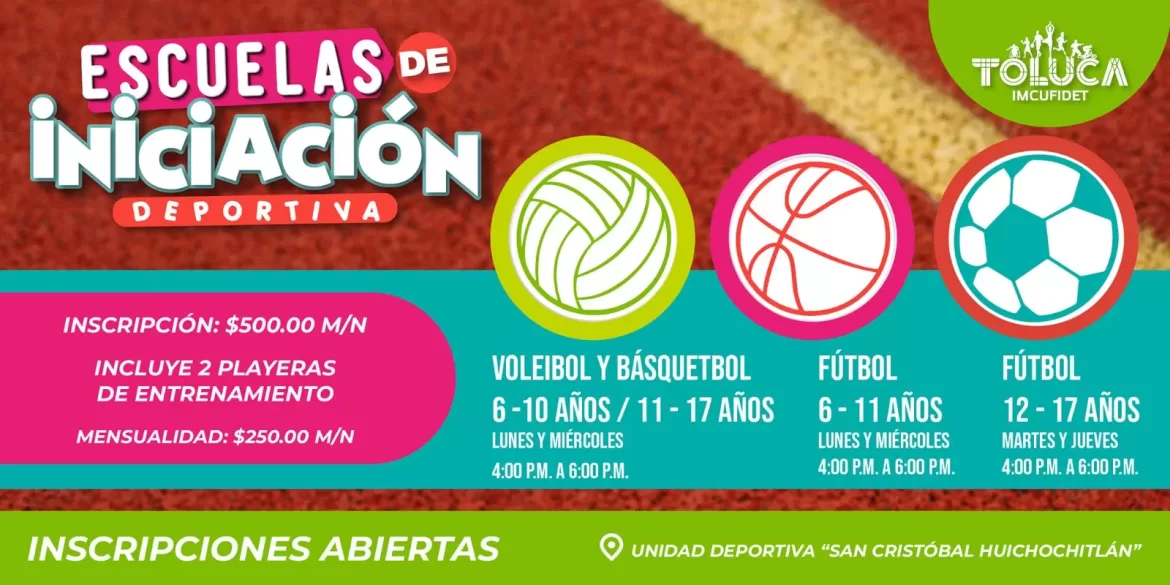 Invita IMCUFIDET a formar parte de las escuelas de iniciación deportiva