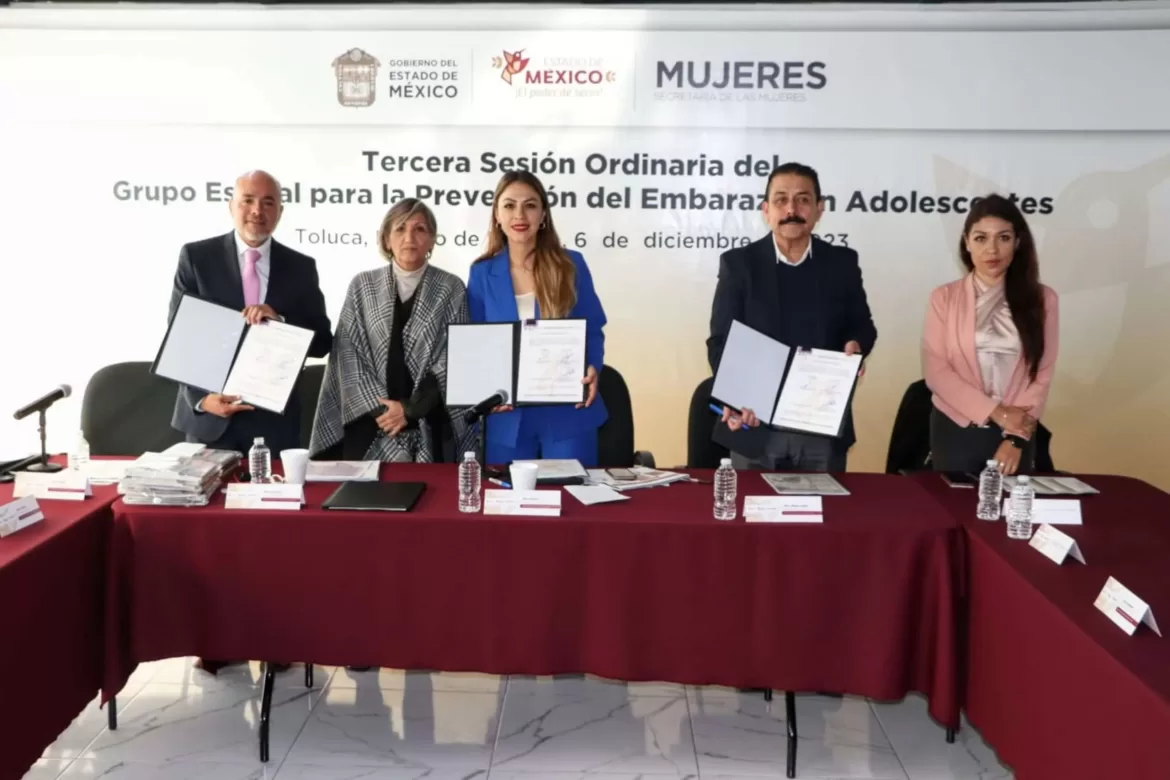 Autoridades mexiquenses firman convenio para la prevención del embarazo adolescente