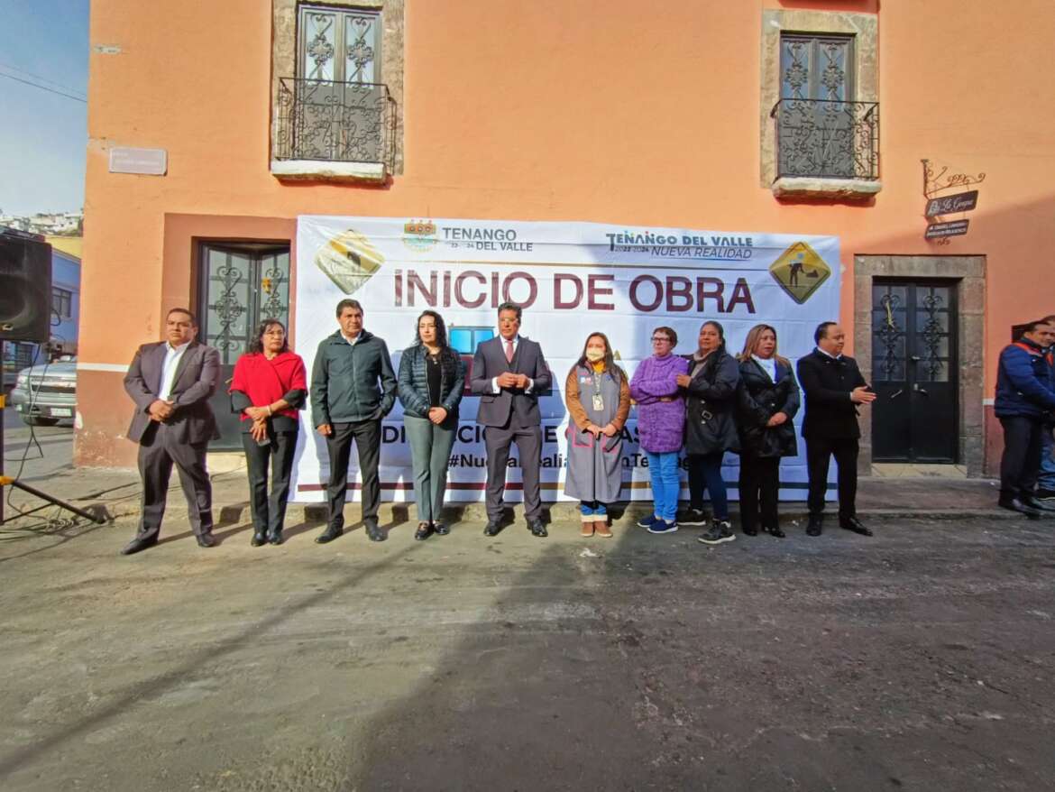 Inician trabajos de rehabilitación vial en cabecera municipal de Tenango del Valle