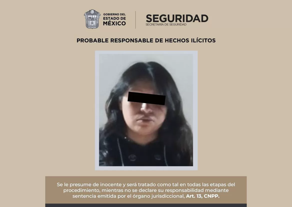 Detiene SSEdomex a una mujer por su posible participación en el delito de lesiones