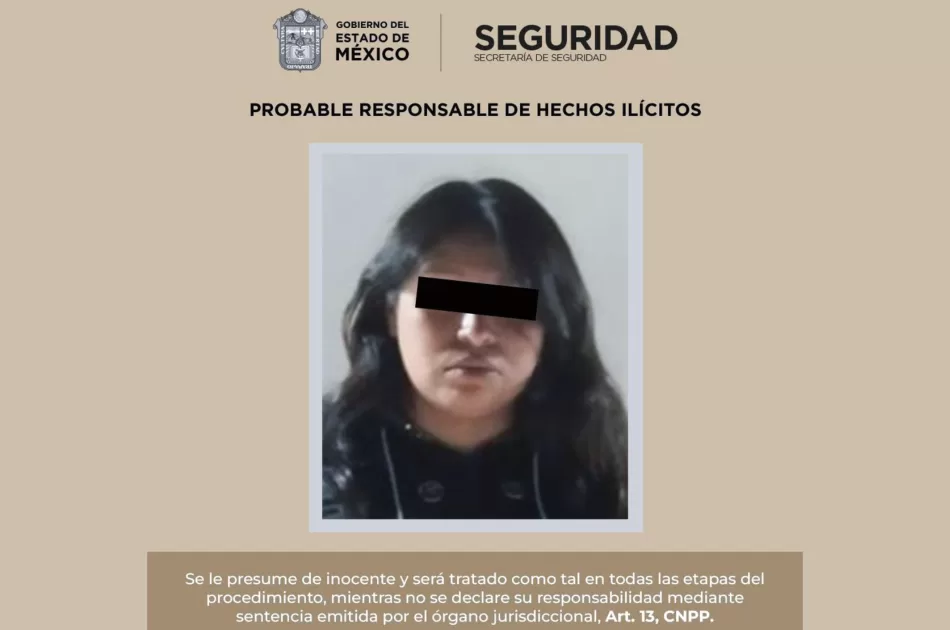 Detiene SSEdomex a una mujer por su posible participación en el delito de lesiones