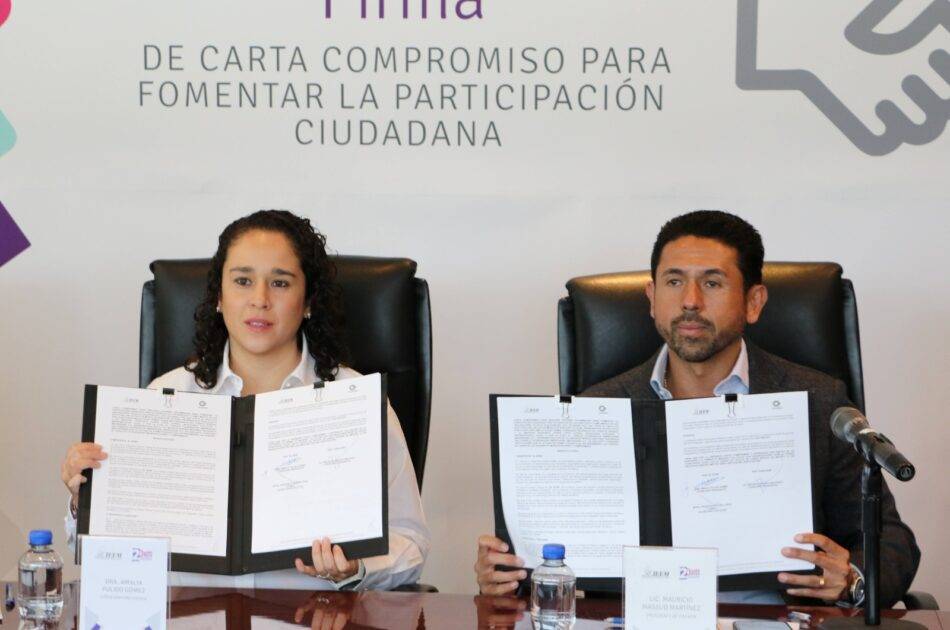 Firman compromiso IEEM y CONCAEM para fomentar la participación ciudadana