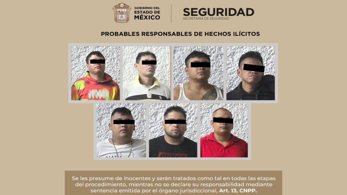 Secretaría de Seguridad del Edomex y SSC de la CDMX detienen a siete posibles responsables de secuestro y liberan a una víctima
