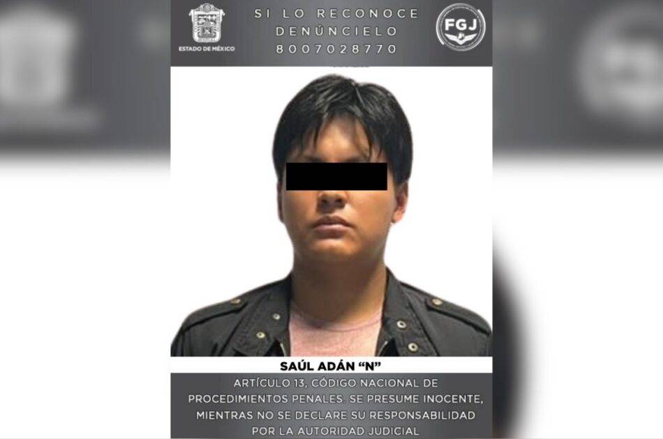 FGJEdomex asegura a presunto homicida de estudiante de Teneria