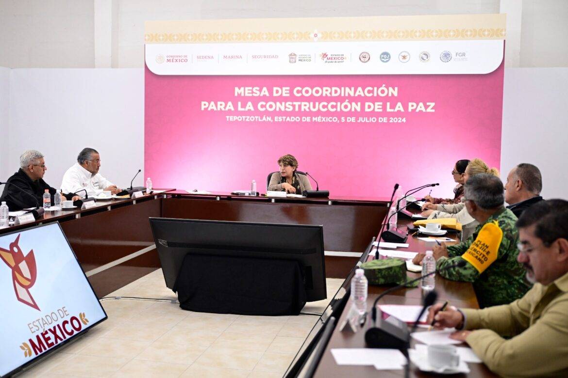 Delfina Gómez instala la Mesa de Coordinación para la Construcción de la Paz en Tepotzotlán