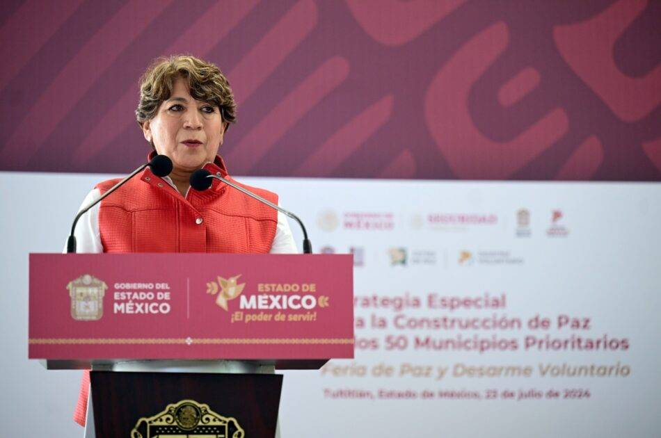 Gobernadora Delfina Gómez pone en marcha programa de desarme en municipios prioritarios del Edomex