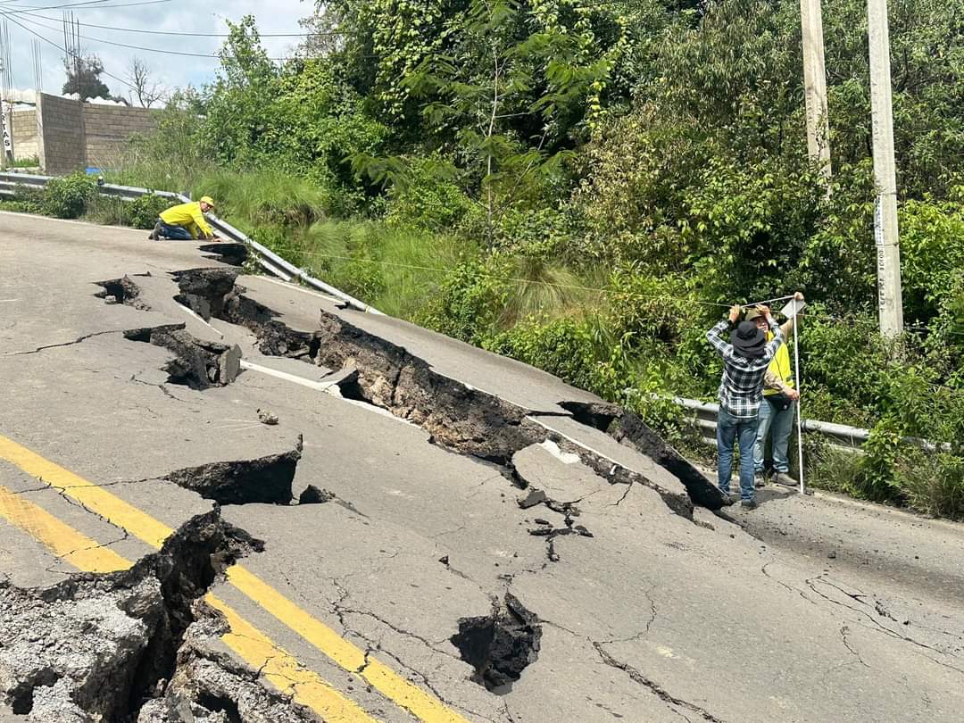 Gobierno Federal y del Estado de México trabajan coordinadamente en la fractura de carretera Tenango-Tenancingo