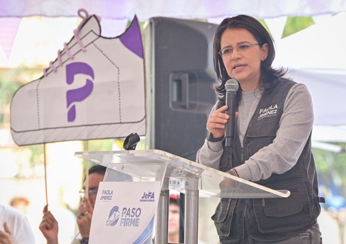 Paola Jiménez arranca programa “Paso Firme” para niñas y niños del dtto.36