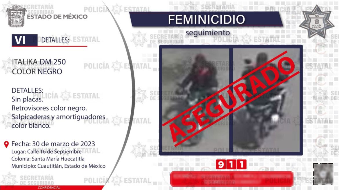 Localiza Secretaría de Seguridad y la FGJEM vehículo al parecer utilizado en la comisión de feminicidio