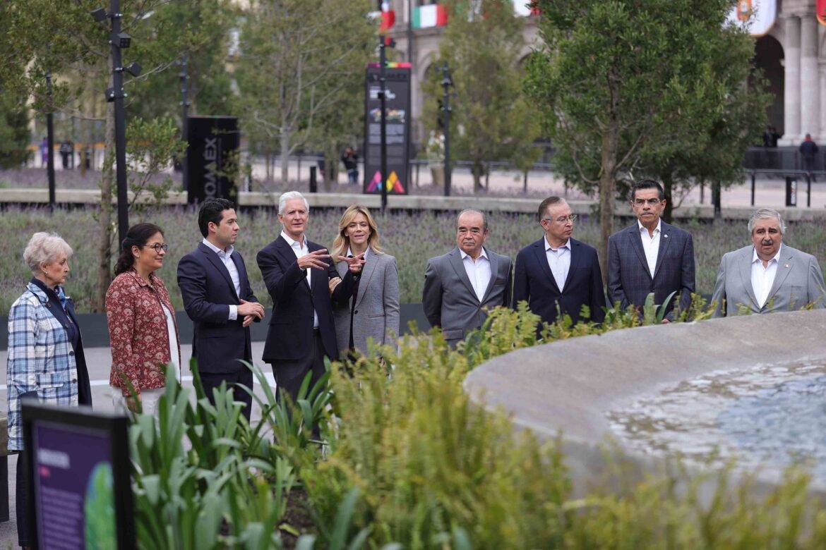 Inaugura Alfredo del Mazo la restauración histórica de la Plaza de los Mártires