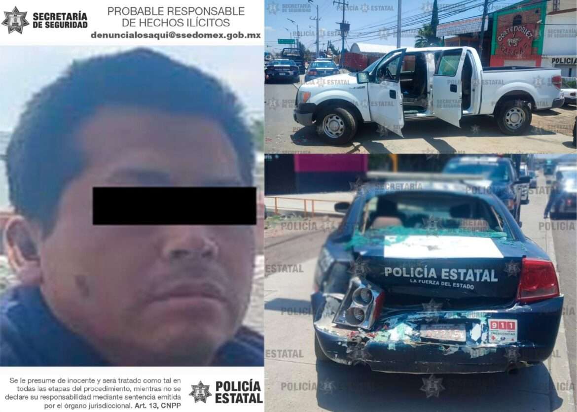 Tras persecución, Secretaría de Seguridad detiene en flagrancia a dos hombres quienes al parecer momentos antes robaron una camioneta con lujo de violencia