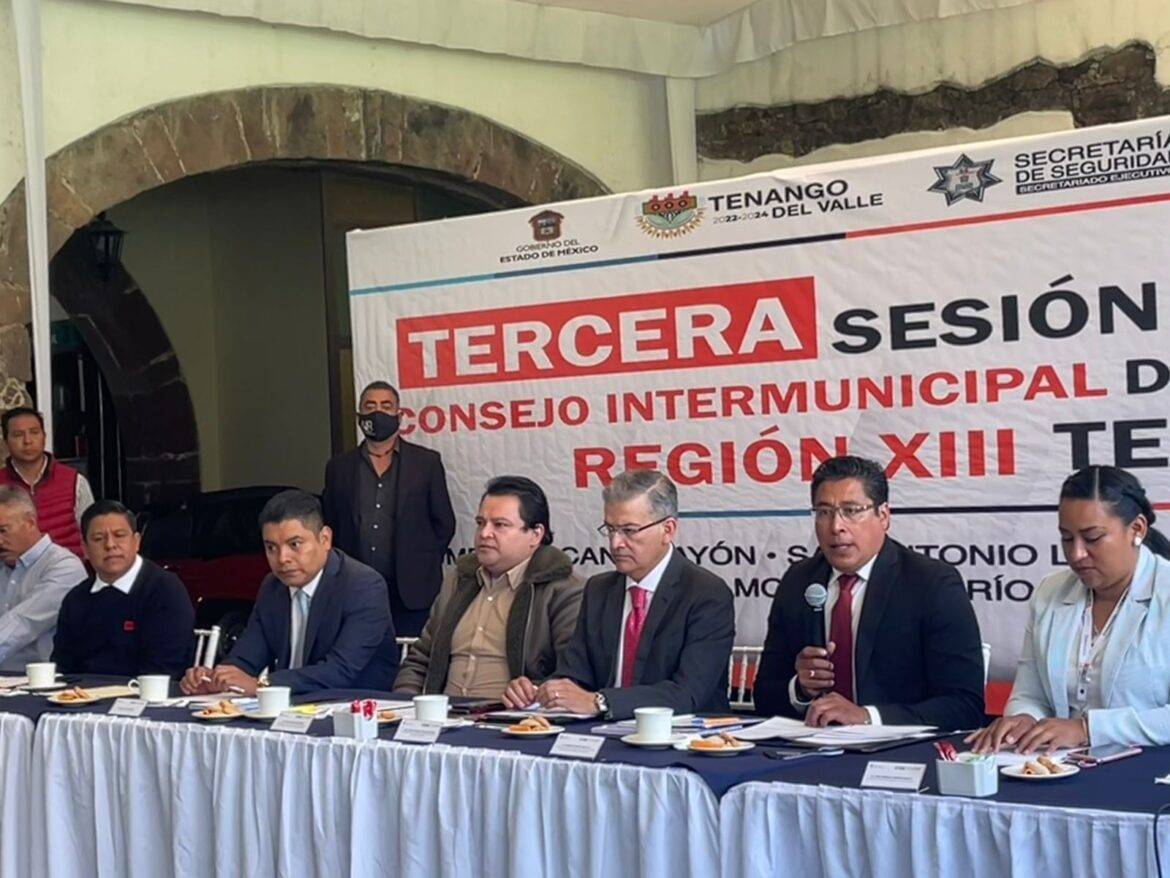 Tenango del Valle, sede de la Tercera Sesión Ordinaria del Consejo Intermunicipal de Seguridad Pública Región XIII Tenancingo