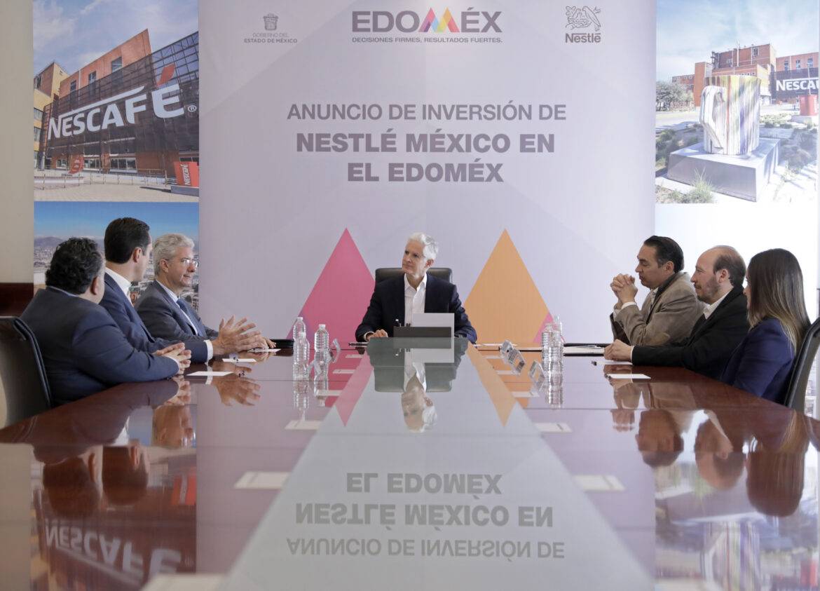 Anuncia Alfredo del Mazo inversión de 800 mdp que Nestlé realizará en sus instalaciones ubicadas en Edoméx