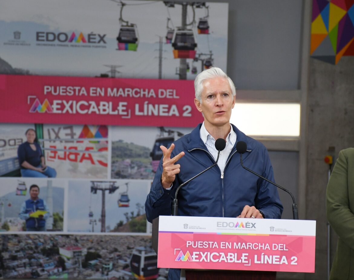 Pone en marcha Alfredo del Mazo la línea 2 del Mexicable